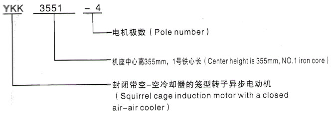 YKK系列(H355-1000)高压YKK5602-4/1400KW三相异步电机西安泰富西玛电机型号说明